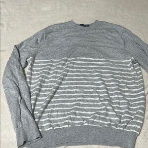 Gray Striped Sweater